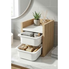 UltraMint Iki Sepetli Banyo ve Çamaşır Makinesi Üstü Düzenleyici Organizer