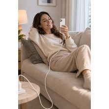 Elivora 2 Adet x 2 Metre Kablo Seti, Wahoo Type C-Lightning 27WATT Pd Hızlı Şarj, Beyaz/gümüş Metal