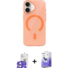 Pileli Store Pilelistore™ iPhone 17 Kılıf Pusula Form Özel Seri - Siyah Bilvis 5in1 5d Magic Hayalet Cam Ekran Koruyucu + Bilvis Titan Kamera Lens - Akmı