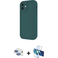 İlk El Grup Pilelistore™ iPhone 11 Kılıf Yankı Yansıma Özel Seri - Siyah 3D Antistatik Seramik Nano Ekran Koruyucu + Pers Alüminyum Kamera Lens - Gı