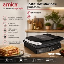 Arnica Tostit GH26300 Tost Makinesi Inox Siyah