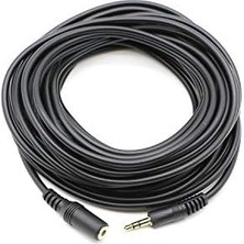 Elivora AL-4807 3.5 mm Kulaklık Ekleme Uzatma Kablosu Dişi Erkek, Siyah, 10 Metre