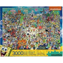 Elivora Aquarıus Kova Sünger Bob 3,000PC Bulmaca, 68508, Çoklu Renk"