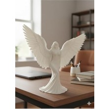 Elivora 3dvan Dekoratif Melek Figürü Beyaz 20 x 19