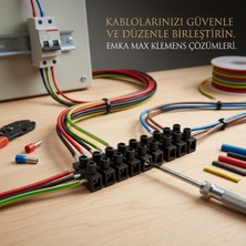 EkoAlışverişDünyam 50 Adet Siyah Plastik Sıra Klemens (5510)