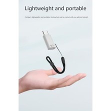 Elivora Type C To Lightning Yuva Çevirici Yaka Mikrofonu ile Uyumlu Beyaz Otg Adaptör Otgyz