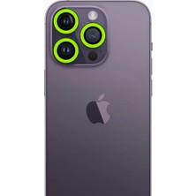 Esplendor Newface Apple iPhone 12 Pro Neon Fosforlu Kamera Lens - Yeşil