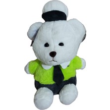 Kostümlü Peluş Ayıcık 35CM Beyaz
