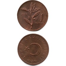 Benim Koleksiyonum Türkiye, 1 Kuruş (1971) Çil Eski Madeni Para