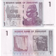 Benim Koleksiyonum Zimbabve, 1 Dolar (2007) Çil Eski Yabancı Kağıt Para