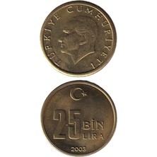Benim Koleksiyonum Türkiye, 25.000 Lira (2003) Çil Eski Madeni Para