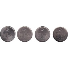 Benim Koleksiyonum 50.000 Lira (2001-2004) Tam Takım Çil Eski Madeni Para Seti