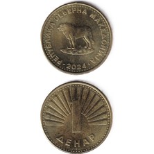 Benim Koleksiyonum Kuzey Makedonya, 1 Dinar 2024 Çil Yabancı Madeni Para