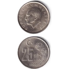 Benim Koleksiyonum Türkiye, 25.000 Lira (2000) Çil Eski Madeni Para