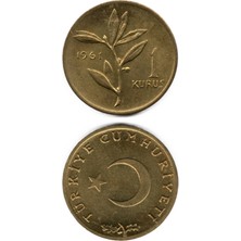 Benim Koleksiyonum Türkiye, 1 Kuruş (1961) Çil Eski Madeni Para