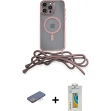 İlk El Grup Pilelistore™ iPhone 12 Pro Kılıf Eksen Özel Seri - Siyah Polymer Nano Ekran Koruyucu + Renkli Kamera Lens Koruma Cam - Mı