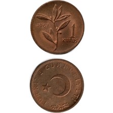 Benim Koleksiyonum Türkiye, 1 Kuruş (1968) Çil Eski Madeni Para
