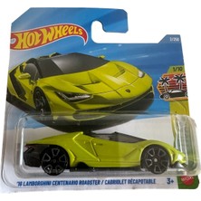Hot Wheels 16 Lamborghini Centenario Roadster Metal Gövde ile Gerçekçi Detaylar ve Neon Sarı Renk