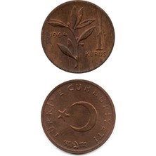 Benim Koleksiyonum Türkiye, 1 Kuruş (1964) Çil Eski Madeni Para
