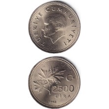 Benim Koleksiyonum Türkiye, 2.500 Lira (1993) Çil Eski Madeni Para