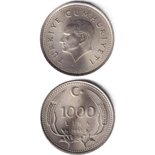 Benim Koleksiyonum Türkiye, 1.000 Lira (1990) Çil Eski Madeni Para