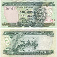 Benim Koleksiyonum Solomon Adaları, 2 Dolar (1997) P#18 Çil Eski Yabancı Kağıt Para