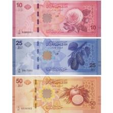 Benim Koleksiyonum Suriye, 10-25-50 Pound Set (2025) Çil Yabancı Eski Kağıt Para