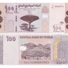 Benim Koleksiyonum Yemen, 100 Riyal (2018) Çil Eski Yabancı Kağıt Para