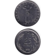Benim Koleksiyonum Türkiye, 25 Kuruş (1973) Çil Eski Madeni Para