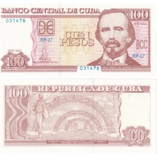 Benim Koleksiyonum Küba, 100 Peso (2023) Çil Eski Yabancı Kağıt Para