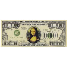 Benim Koleksiyonum A.b.d. Mona Lisa 1.000.000 Usd (Bir Milyon Dolar) Fantezi Para