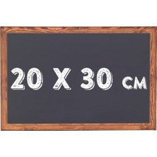 Premini 20X30 cm Ince Ahşap Çerçeveli Siyah Tahta, Yazı Yazma Paneli