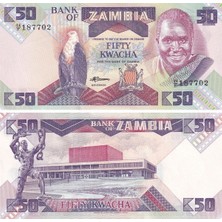 Benim Koleksiyonum Zambiya, 50 Kwacha (1986) Çil Eski Yabancı Kağıt Para