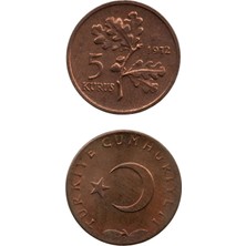 Benim Koleksiyonum Türkiye, 5 Kuruş (1972) Çil Eski Madeni Para
