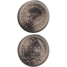 Benim Koleksiyonum Türkiye, 1.000 Lira (1993) Çil Eski Madeni Para