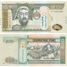 Benim Koleksiyonum Moğolistan, 500 Tugrik (2020) Çil Eski Yabancı Kağıt Para