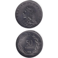Benim Koleksiyonum Türkiye, 50 Kuruş (1973) Çil Eski Madeni Para