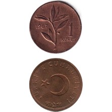 Benim Koleksiyonum Türkiye, 1 Kuruş (1967) Çil Eski Madeni Para