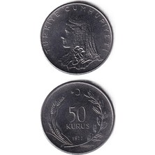 Benim Koleksiyonum Türkiye, 50 Kuruş (1977) Çil Eski Madeni Para
