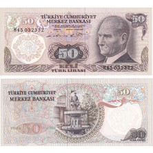 Benim Koleksiyonum Türkiye, 6.emisyon 1.tertip 50 Tl Çil Eski Kağıt Para