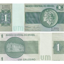 Benim Koleksiyonum Brezilya, 1 Cruzeiro (1980) Çil Eski Yabancı Kağıt Para