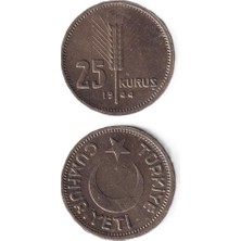 Benim Koleksiyonum Türkiye, 25 Kuruş (1944) Çil Eski Madeni Para