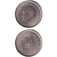 Benim Koleksiyonum Türkiye, 50 Lira (1985) Çil Eski Madeni Para