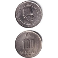 Benim Koleksiyonum Türkiye, 100.000 Lira (2003) Çil Eski Madeni Para