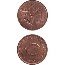 Benim Koleksiyonum Türkiye, 1 Kuruş (1965) Çil Eski Madeni Para