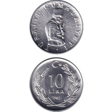 Benim Koleksiyonum Türkiye, 10 Lira (1982) Çil Eski Madeni Para