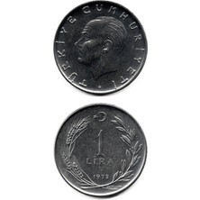 Benim Koleksiyonum Türkiye, 1 Lira (1978) Çil Eski Madeni Para