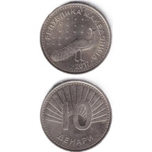 Benim Koleksiyonum Kuzey Makedonya, 10 Dinar 2017 Çil Yabancı Madeni Para