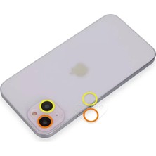 Esplendor Newface Apple iPhone 13 Renkli Kamera Lens Koruma Cam - Sarı-Turuncu