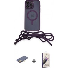 İlk El Grup Pilelistore™ iPhone 13 Pro Max Kılıf Eksen Özel Seri - Siyah Bilvis 3D Mat Cam Ekran Koruyucu + Renkli Kamera Lens Koruma Cam - Sı